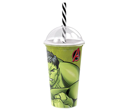 Copo Shake Canudo 500Ml Hulk Ref...